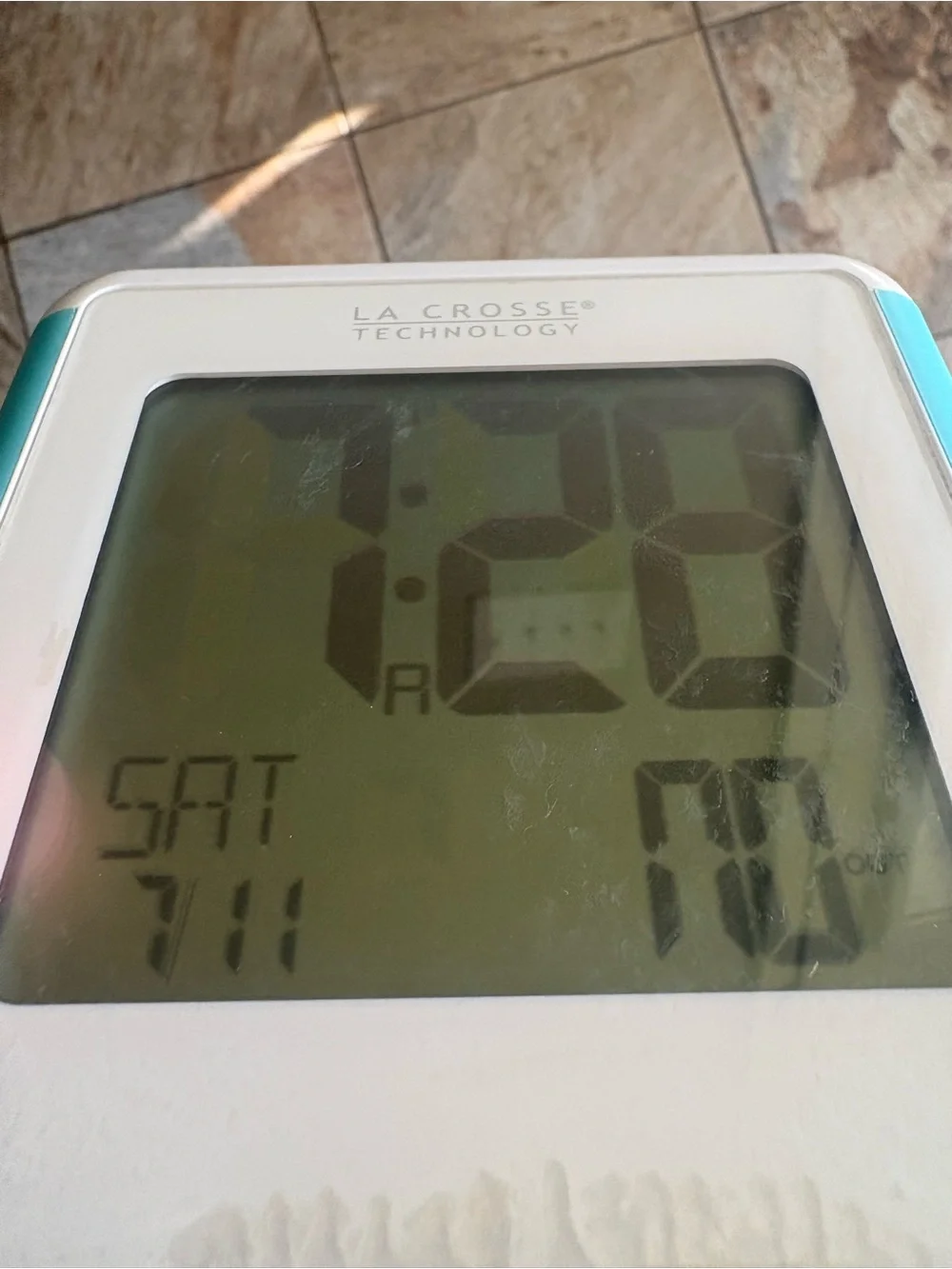 La Crosse Technology Shower Cube Atomic Clock 515-1912 TX191TH Preowned Works